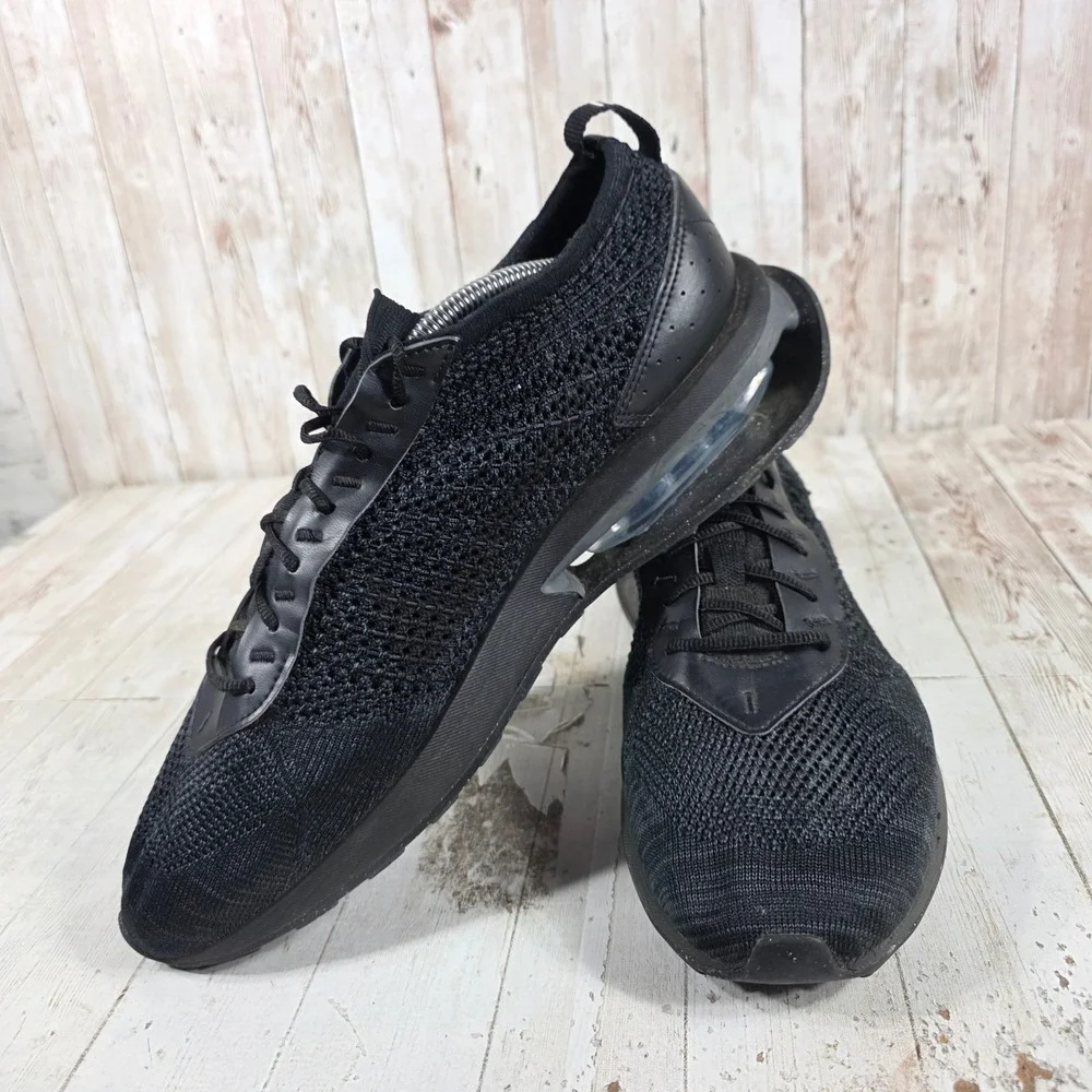 Nike Air Max Flyknit Racer Mens Black Anthracite Running  FD2764-001 Size 11